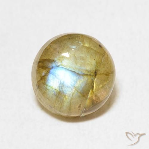 1.33ct Natürlicher Mehrfarbig Labradorit, Runden, Lichtdurchlässig