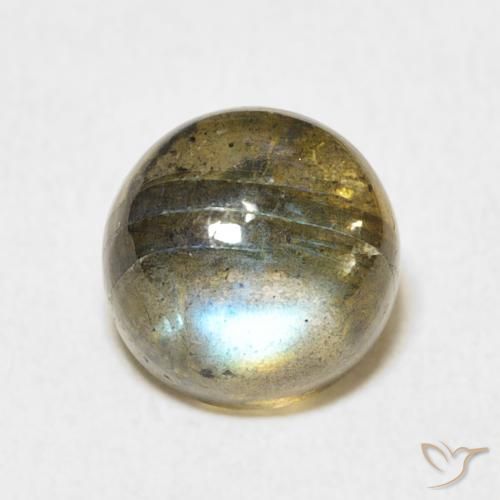 3.82ct Natürlicher Mehrfarbig Labradorit, Runden, Lichtdurchlässig