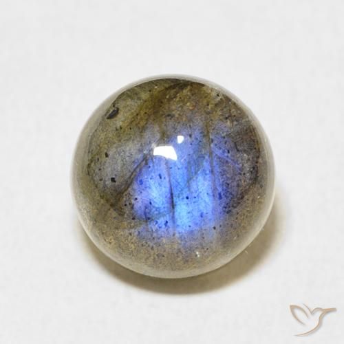 4.03ct Natürlicher Mehrfarbig Labradorit, Runden, Lichtdurchlässig
