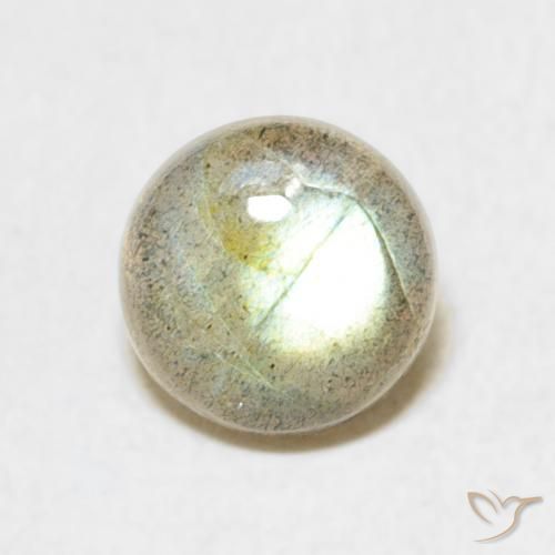 1.26ct Natürlicher Mehrfarbig Labradorit, Runden, Lichtdurchlässig
