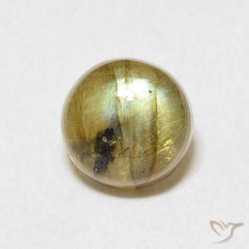 1.14ct Natürlicher Mehrfarbig Labradorit, Runden, Lichtdurchlässig