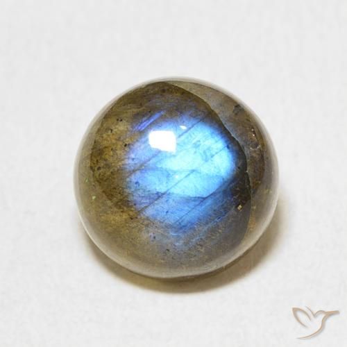 3.53ct Natürlicher Mehrfarbig Labradorit, Runden, Lichtdurchlässig