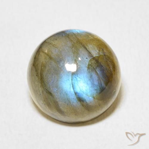 6.22ct Natürlicher Mehrfarbig Labradorit, Runden, Lichtdurchlässig