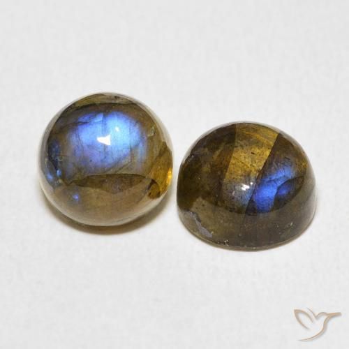 5.28 ct natürliche Mehrfarbig Labradorit-Edelsteine, Runden, Lichtdurchlässig