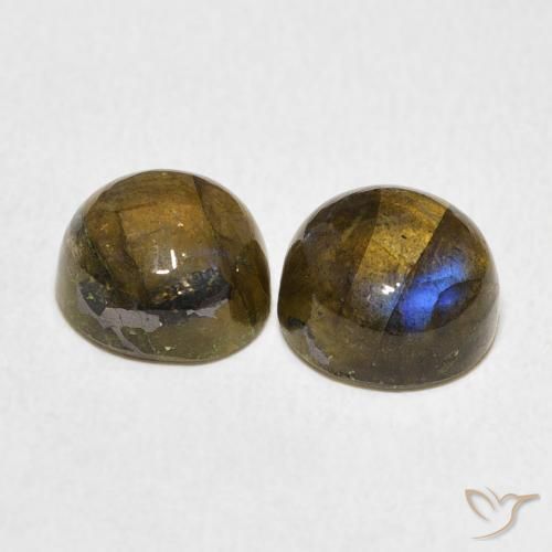 5.28 ct natürliche Mehrfarbig Labradorit-Edelsteine, Runden, Lichtdurchlässig