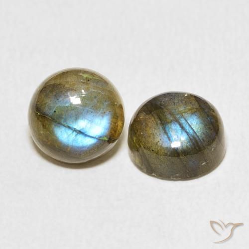 4.77 ct natürliche Mehrfarbig Labradorit-Edelsteine, Runden, Lichtdurchlässig