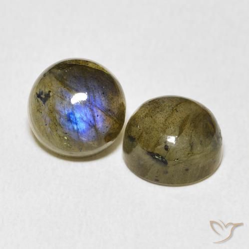 7.00 ct natürliche Mehrfarbig Labradorit-Edelsteine, Runden, Lichtdurchlässig
