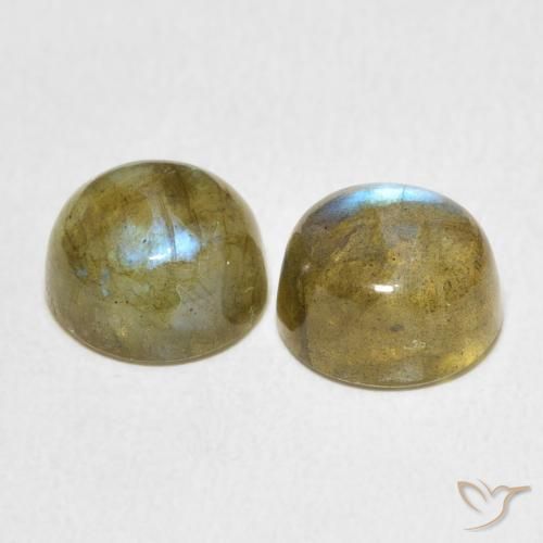 7.29 ct natürliche Mehrfarbig Labradorit-Edelsteine, Runden, Lichtdurchlässig