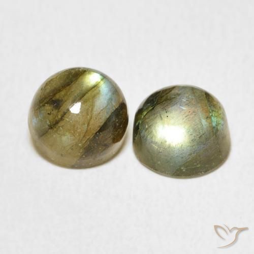 3.61 ct natürliche Mehrfarbig Labradorit-Edelsteine, Runden, Lichtdurchlässig