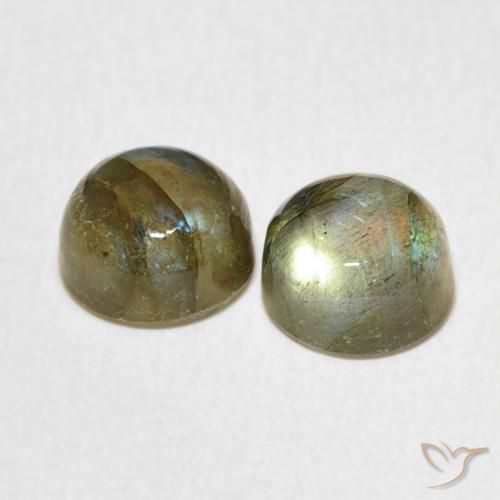 3.61 ct natürliche Mehrfarbig Labradorit-Edelsteine, Runden, Lichtdurchlässig