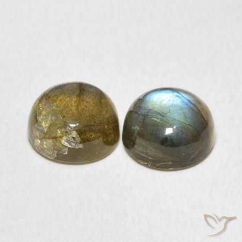 4.95 ct natürliche Mehrfarbig Labradorit-Edelsteine, Runden, Lichtdurchlässig