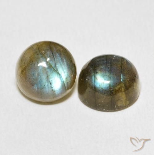 7.23 ct natürliche Mehrfarbig Labradorit-Edelsteine, Runden, Lichtdurchlässig