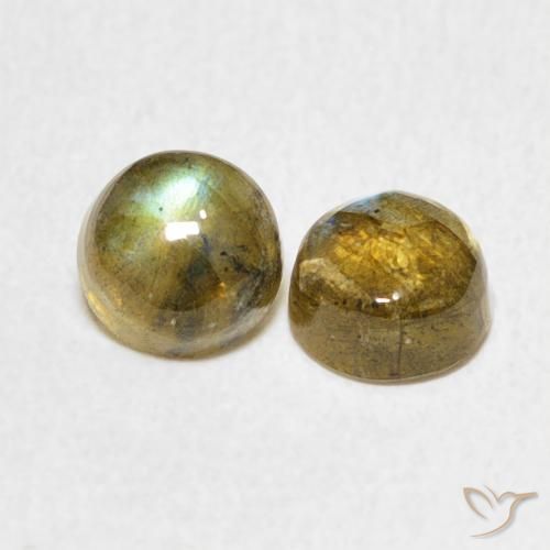 1.23 ct natürliche Mehrfarbig Labradorit-Edelsteine, Runden, Lichtdurchlässig