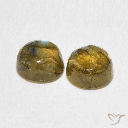 1.23 ct natürliche Mehrfarbig Labradorit-Edelsteine, Runden, Lichtdurchlässig