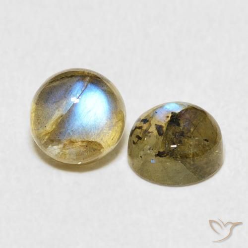 2.16 ct natürliche Mehrfarbig Labradorit-Edelsteine, Runden, Lichtdurchlässig