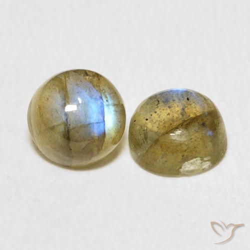 2.35 ct natürliche Mehrfarbig Labradorit-Edelsteine, Runden, Lichtdurchlässig