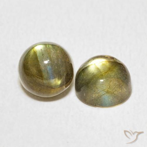 2.31 ct natürliche Mehrfarbig Labradorit-Edelsteine, Runden, Lichtdurchlässig
