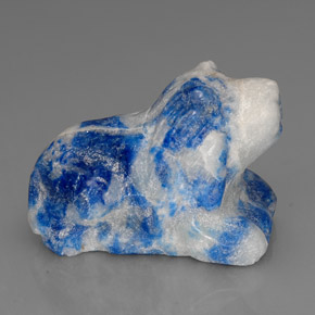 66,94 ctw natürlicher blauer Lapislazuli, Fantasieschliff, Lichtundurchlässig