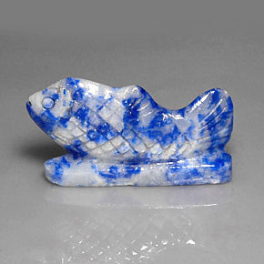 33,70 ctw natürlicher blauer Lapislazuli, Fantasieschliff, Lichtundurchlässig