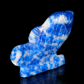 26,35 ctw natürlicher blauer Lapislazuli, Fantasieschliff, Lichtundurchlässig