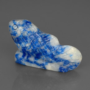 29,02 ctw natürlicher blauer Lapislazuli, Fantasieschliff, Lichtundurchlässig