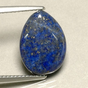 6,06 ctw natürlicher blauer Lapislazuli, Birnenform, Lichtundurchlässig