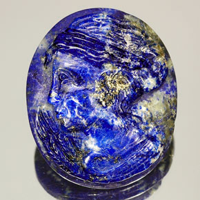 48,98 ctw natürlicher blauer Lapislazuli, Fantasieschliff, Lichtundurchlässig
