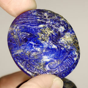 48,98 ctw natürlicher blauer Lapislazuli, Fantasieschliff, Lichtundurchlässig