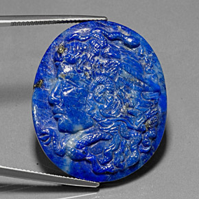 43,12 ctw natürlicher blauer Lapislazuli, Fantasieschliff, Lichtundurchlässig