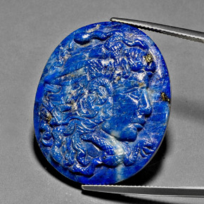 43,12 ctw natürlicher blauer Lapislazuli, Fantasieschliff, Lichtundurchlässig