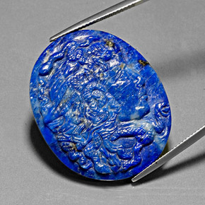 43,12 ctw natürlicher blauer Lapislazuli, Fantasieschliff, Lichtundurchlässig