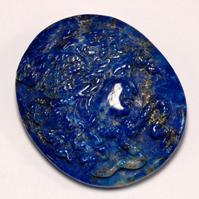43,21 ctw natürlicher blauer Lapislazuli, Fantasieschliff, Lichtundurchlässig