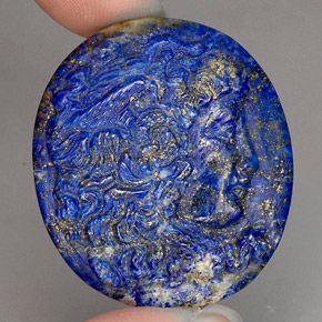 42,59 ctw natürlicher blauer Lapislazuli, Fantasieschliff, Lichtundurchlässig