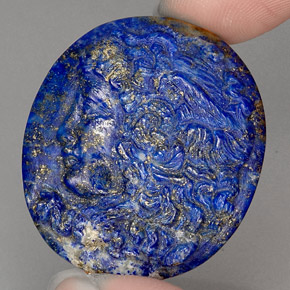 42,59 ctw natürlicher blauer Lapislazuli, Fantasieschliff, Lichtundurchlässig