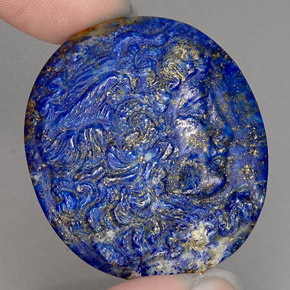 42,59 ctw natürlicher blauer Lapislazuli, Fantasieschliff, Lichtundurchlässig