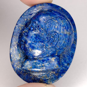 55,96 ctw natürlicher blauer Lapislazuli, Fantasieschliff, Lichtundurchlässig
