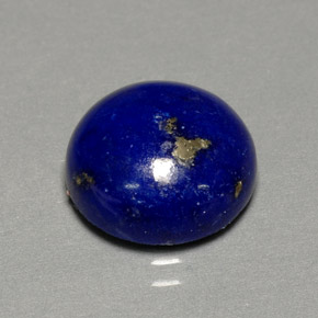 5,64 ctw natürlicher blauer Lapislazuli, Rundschliff, Lichtundurchlässig