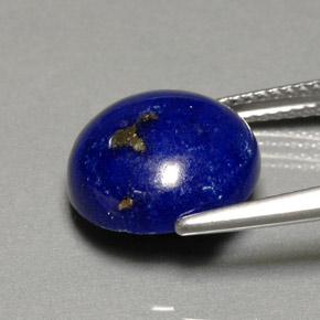5,64 ctw natürlicher blauer Lapislazuli, Rundschliff, Lichtundurchlässig