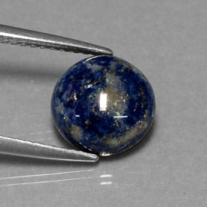 3,05 ctw natürlicher blauer Lapislazuli, Rundschliff, Lichtundurchlässig