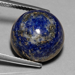14,91 ctw natürlicher blauer Lapislazuli, Rundschliff, Lichtundurchlässig