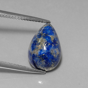 6,93 ctw natürlicher blauer Lapislazuli, Birnenform, Lichtundurchlässig