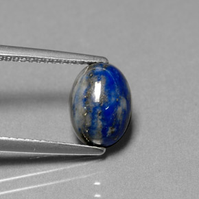 2,55 ctw natürlicher blauer Lapislazuli, Oval Schliff, Lichtundurchlässig