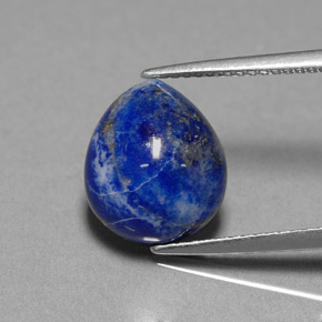 4,92 ctw natürlicher blauer Lapislazuli, Birnenform, Lichtundurchlässig