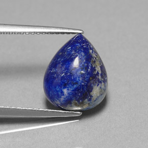 4,96 ctw natürlicher blauer Lapislazuli, Birnenform, Lichtundurchlässig