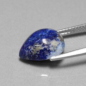 4,96 ctw natürlicher blauer Lapislazuli, Birnenform, Lichtundurchlässig