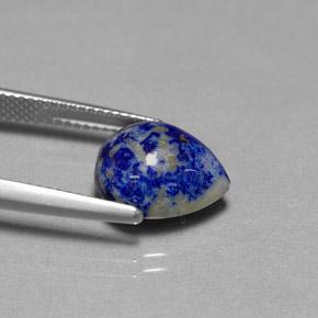 5,38 ctw natürlicher blauer Lapislazuli, Birnenform, Lichtundurchlässig