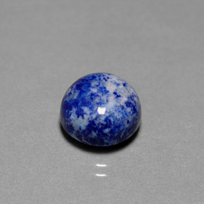 6,13 ctw natürlicher blauer Lapislazuli, Rundschliff, Lichtundurchlässig