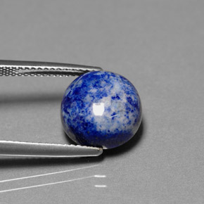 6,13 ctw natürlicher blauer Lapislazuli, Rundschliff, Lichtundurchlässig