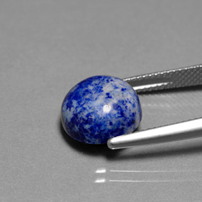 6,13 ctw natürlicher blauer Lapislazuli, Rundschliff, Lichtundurchlässig