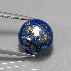 5,87 ctw natürlicher blauer Lapislazuli, Rundschliff, Lichtundurchlässig